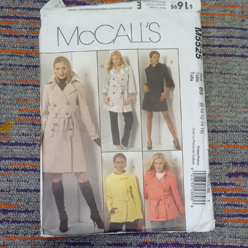 McCall's Women's Trench Coat Sewing Pattern